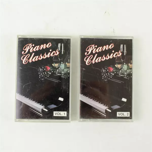 Set of 2 Piano Classics Cassette Tapes Vol.1 & Vol.2 Vintage Pre-Owned