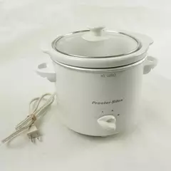Proctor Silex 1.5 Quart Slow Cooker Crockpot White 33015 4-Heat Settings