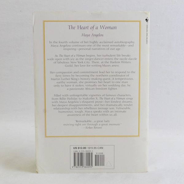 The Heart of a Woman by Maya Angelou An Autobiography 4th Volume 1997 Paperback