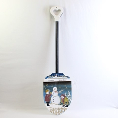 Folk Art Painted Metal Shovel - Snowmen 31" Tall 