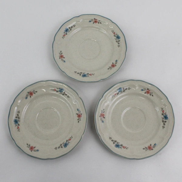 3 Country Classics by Action 1988 Goose Floral  Saucers Japan