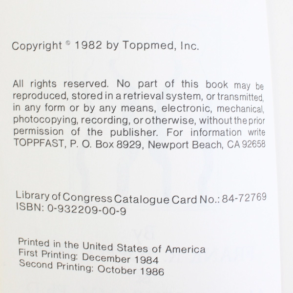 The Topp Fast Diet Plan by Frank R Toppo & Alan T Schramm 1986 Paperback