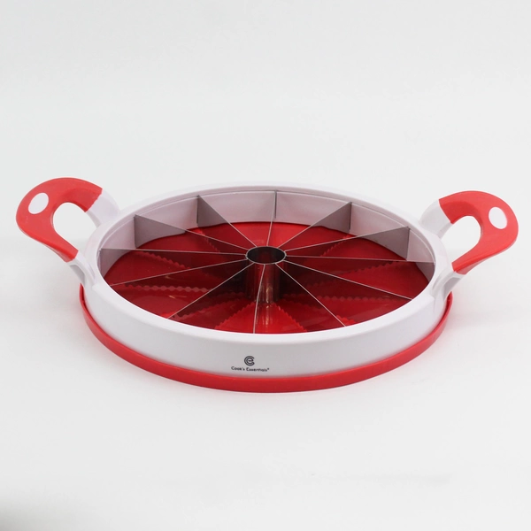 Cook's Essentials  Red And White Plastic Watermelon Slicer Stainless Steel Blade