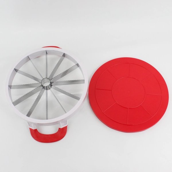 Cook's Essentials  Red And White Plastic Watermelon Slicer Stainless Steel Blade