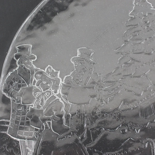 Home For The Holidays 15 Inch Caroling Crystal Platter Italy