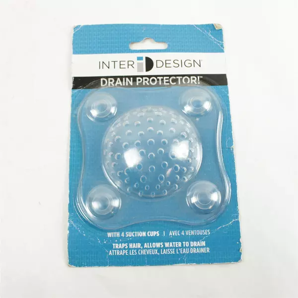 Inter Design Suction Drain Protector Hair Strainer Sink Stopper 7x4