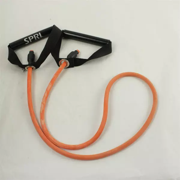 SPRI Light Resistance Exercise Tube with Foam Handles Orange