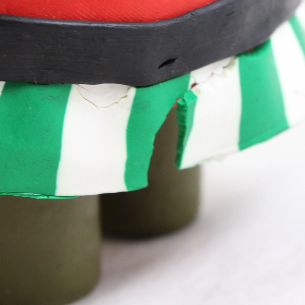 Handmade Polymer Clay Santa Figurine Seasonal Holiday Home Decor 9" Tall