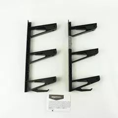 AmazonBasics 3-Tier Multipurpose Sports Storage Rack Black Open Box