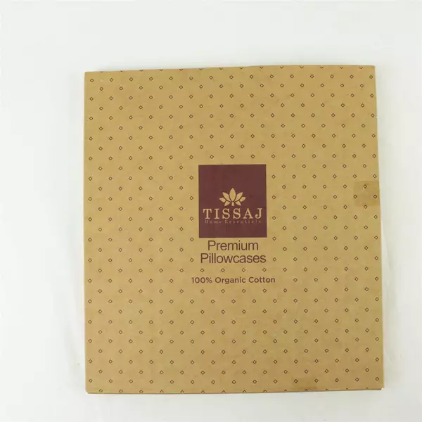 Tissaj 500 Thread Count King Pillow Cases Organic Cotton Smoke Grey Stripes NWT