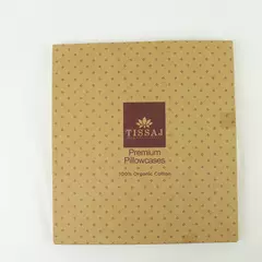 Tissaj 500 Thread Count King Pillow Cases Organic Cotton Smoke Grey Stripes NWT