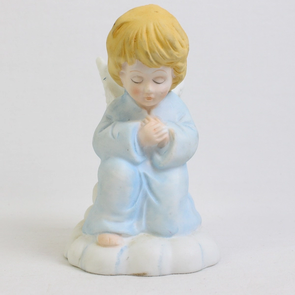 R. O. C. Christmas Around The World Praying Ceramic Angel Taper Candle Holder