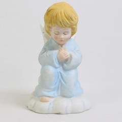 R. O. C. Christmas Around The World Praying Ceramic Angel Taper Candle Holder