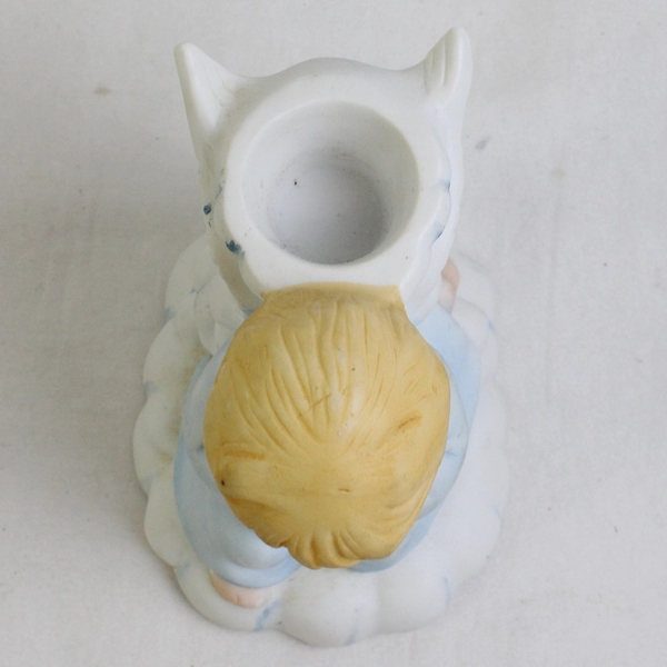 R. O. C. Christmas Around The World Praying Ceramic Angel Taper Candle Holder