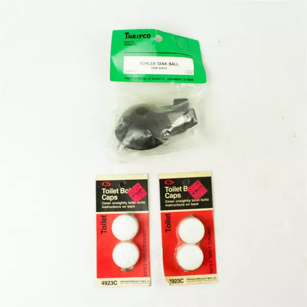 Lot of Toilet Tank Ball & Toilet Bolt Caps New Replacement Parts