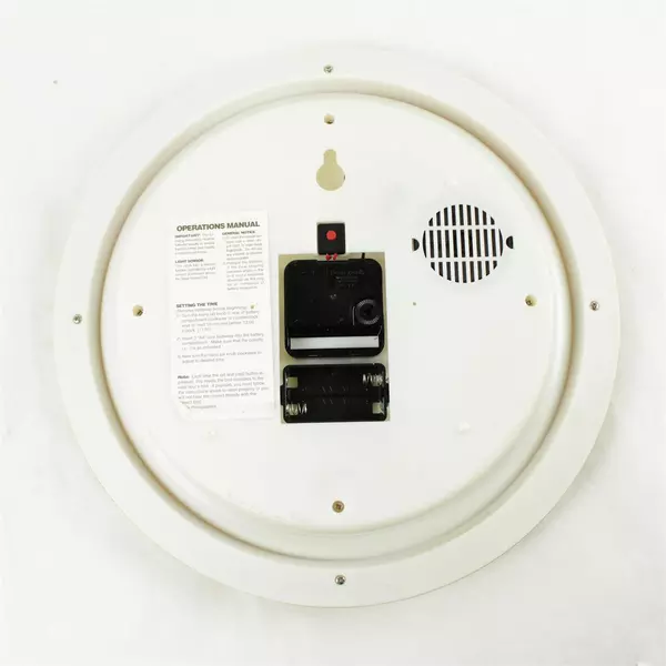 National Audubon Society Bird Sounds Wall Clock 11" Round Great Horned Owl