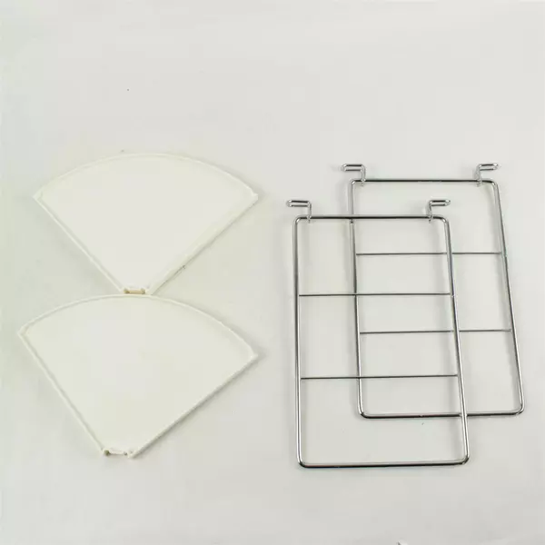 2-Shelf Corner Shelf White & Chrome Bathroom Kitchen Countertop