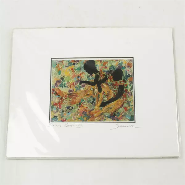 Lot of 2 Shedrick Wall Art Fisherwoman & Sitting Ballerinas 8x10 