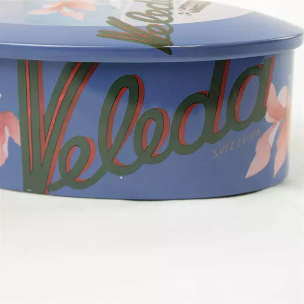 Vintage Veleda Oval Tin Can 1990s Collectible Cosmetic Tin