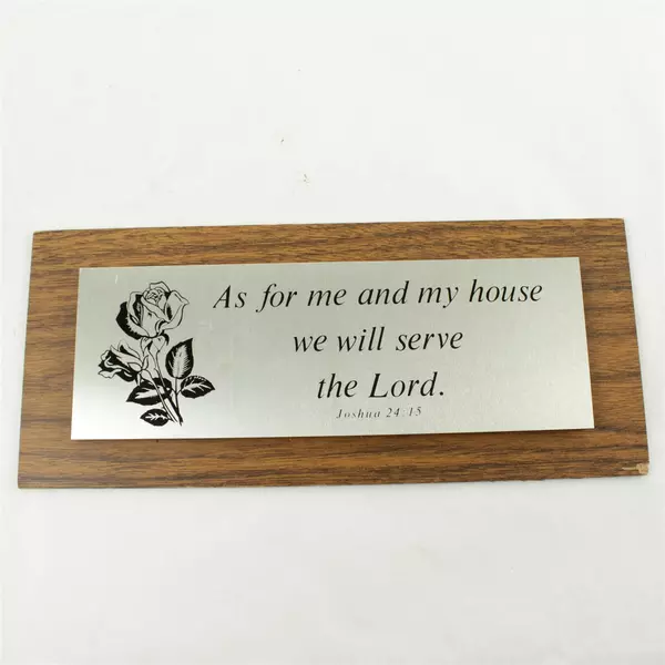 Wooden Scripture Plaque Joshua 24:15 As For Me And My House Wall Decor