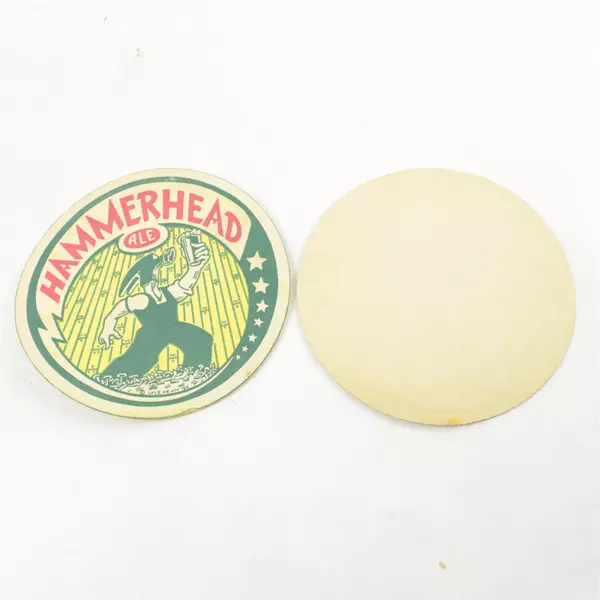 Lot of 3 Vintage Hammerhead Ale Coasters 4in Barware Breweriana
