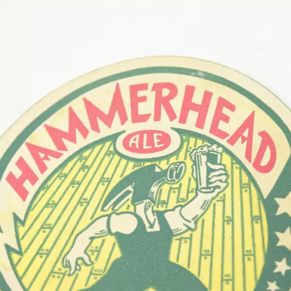 Lot of 3 Vintage Hammerhead Ale Coasters 4in Barware Breweriana