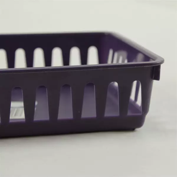 Sterlite Small Purple Organizer Basket - Stackable Desktop Drawer