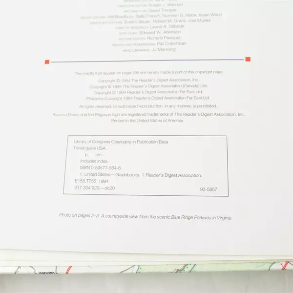 Reader's Digest Travel Guide USA 1994 Hardcover Edition - Good