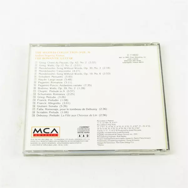 Andrés Segovia The Romantic Guitar CD