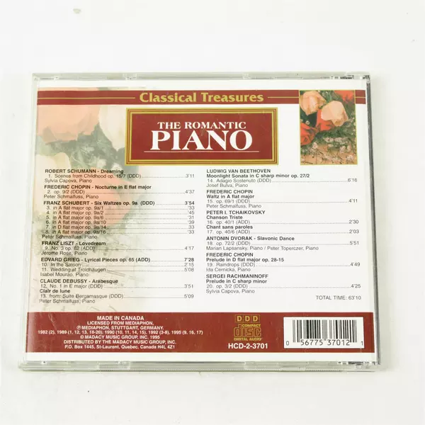 The Romantic Piano Classical Treasures Audio CD