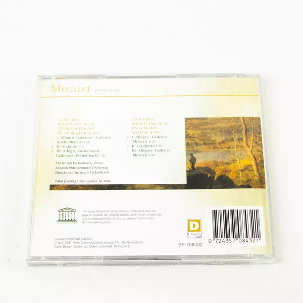 UNESCO Classics Mozart CD 2001 - Pre-Owned Untested Classical