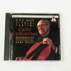 C.P.E. Bach Vivaldi Tartini Cello Concertos Rostropovich CD 1992 Teldec