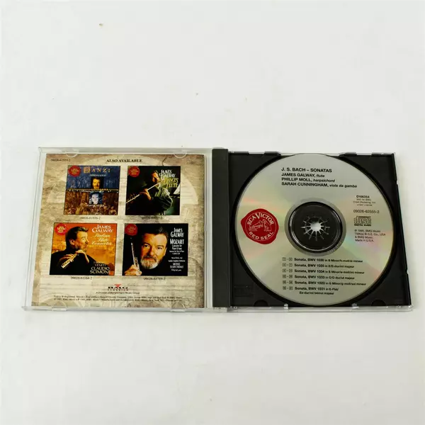 Bach Sonatas James Galway Moll Cunningham CD RCA 1995 Used