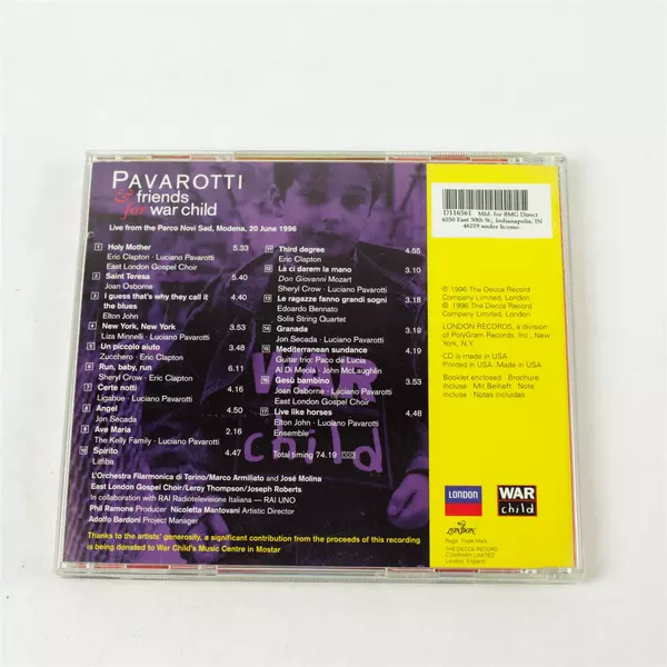 Pavarotti & Friends for War Child Modena 1996 CD - Pre-Owned