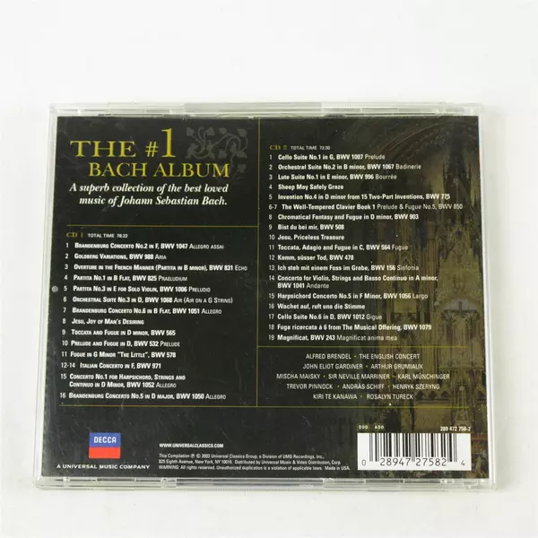 Various Artists #1 Bach Album 2-CD Set Classical Baroque Compilation