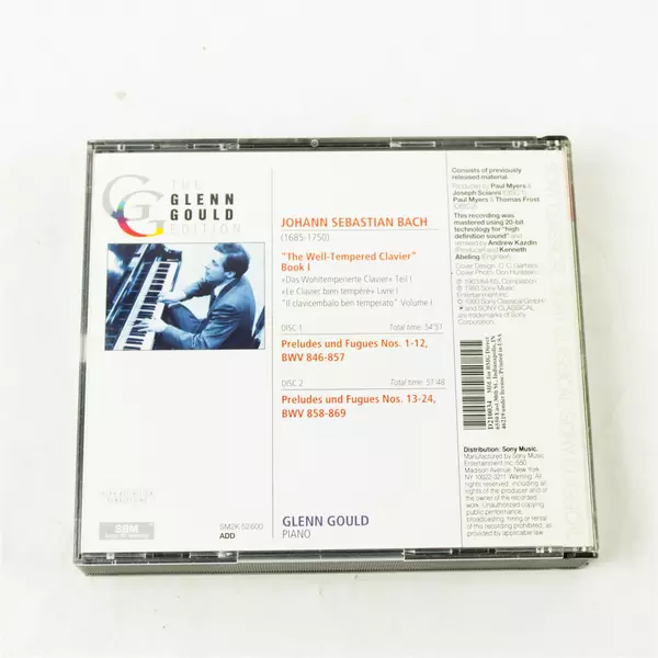 Glenn Gould Edition Bach Well Tempered-Clavier 2-CD Set