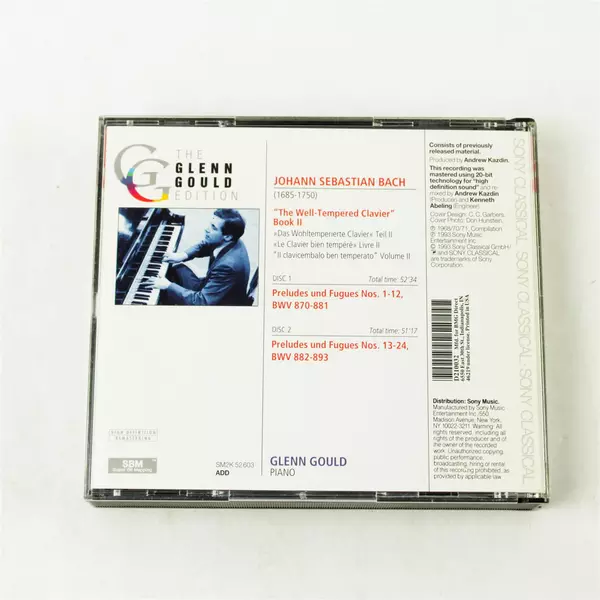 Glenn Gould Edition Bach The Well Tempered Clavier II 2-CD Set