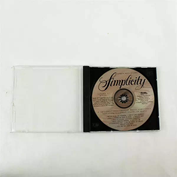 Simplicity Vol. 1 Piano CD Spiritual Instrumental Calming Music