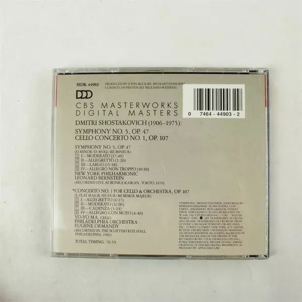 Shostakovich: Symphony No.5 & Cello Concerto No.1 