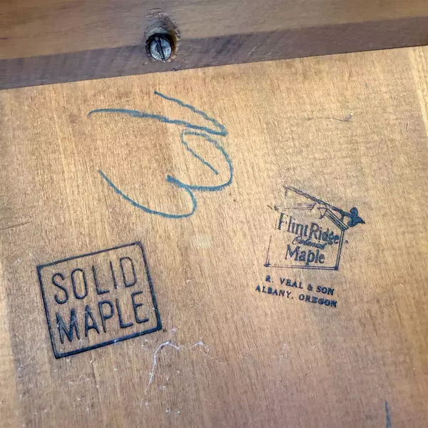 Set of 2 Vintage Flint Ridge Solid Maple Colonial Chairs