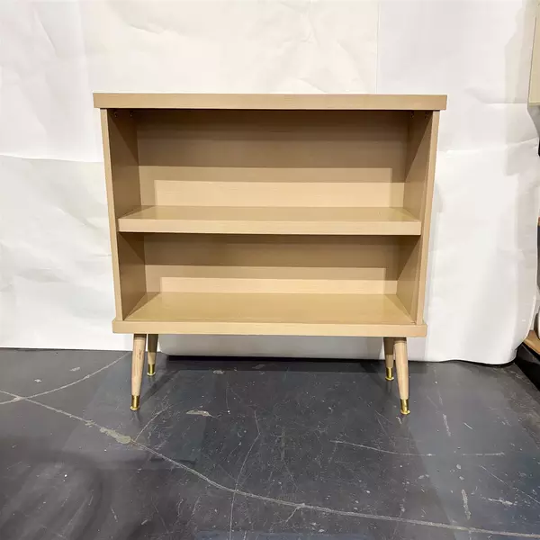 Mid-Century Reproduction Tan Fiberboard Bookshelf
