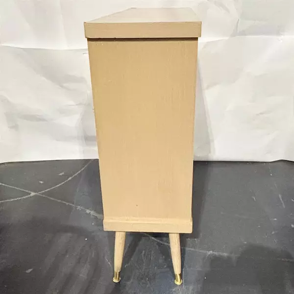Mid-Century Reproduction Tan Fiberboard Bookshelf