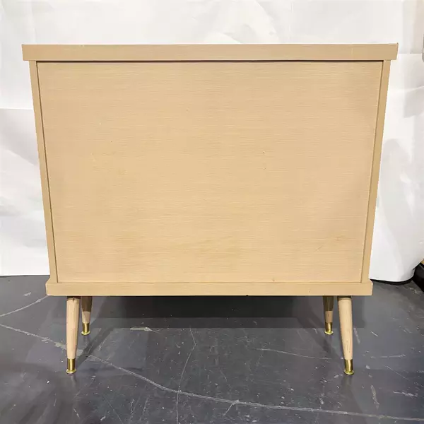 Mid-Century Reproduction Tan Fiberboard Bookshelf