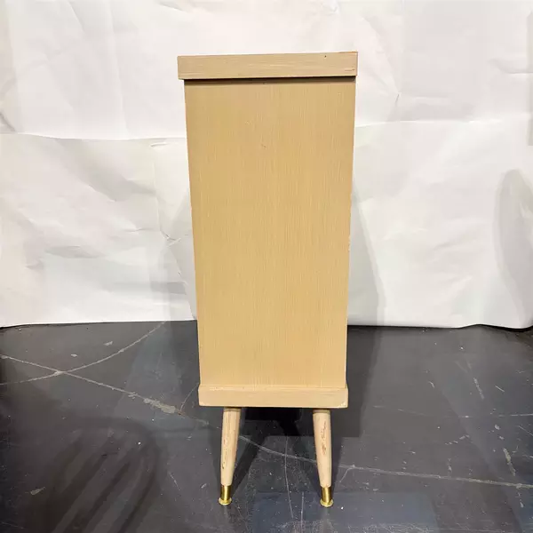 Mid-Century Reproduction Tan Fiberboard Bookshelf