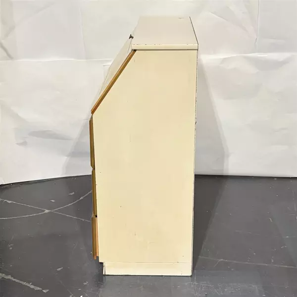 Vintage White Cream & Gold Secretary Dresser Desk