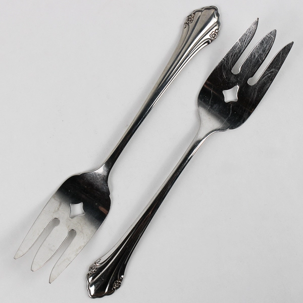 Lot of 3 Oneida 1881 Rogers Repose Stainless Meat Forks Flatware