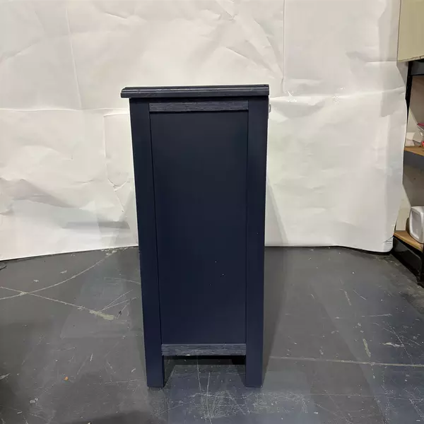 Navy Blue Entry Cabinet With Gold Brass Handles