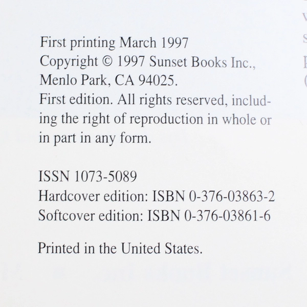 Sunset Magazine's Sunset Western Garden Annual 1997 Edition Paperback