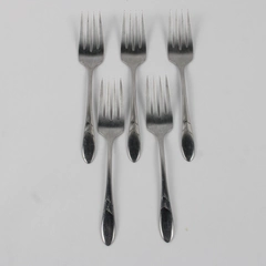 Lot Of 5 OneidaCraft Deluxe (Stainless) Flatware Salad Forks 6.5" Long