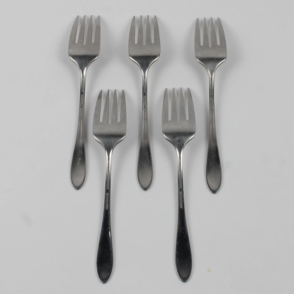 Lot Of 5 OneidaCraft Deluxe (Stainless) Flatware Salad Forks 6.5" Long